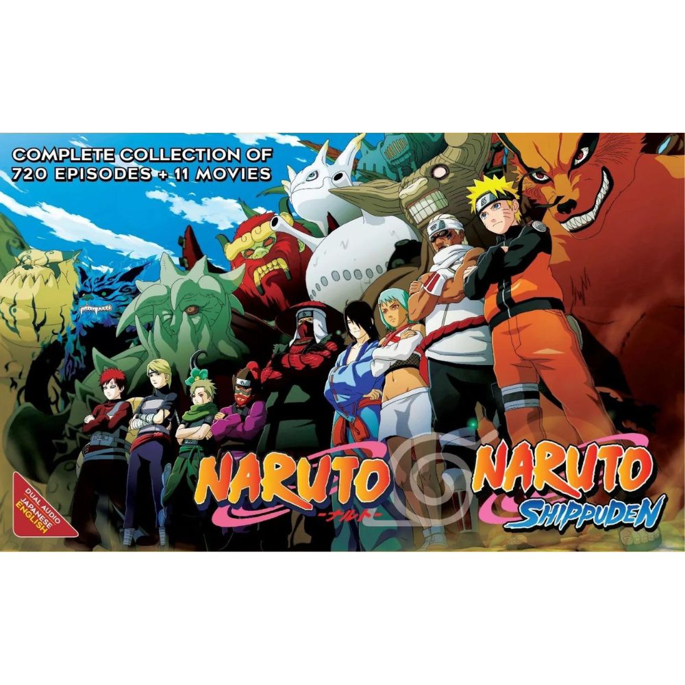 Naruto Complete Series Collection Episode 1-720 + 11 Movies, English Audio Dubbed with Subtitle DVD