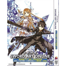 Load image into Gallery viewer, SWORD ART ONLINE Season 1-3 + Gun Gale Online + Alicization (Volume 1-108 End + 4 Special) + Movie + 2 OVAs DVD