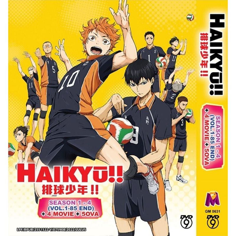 Haikyuu!! Haikyu!! Complete Season 1-4 + 4 Movies + 5 OVA English Version