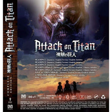 Load image into Gallery viewer, Attack On Titan Season 1-4 + Movies + Live Action Movies +Animated Movies + OVA Dual Audio DVD
