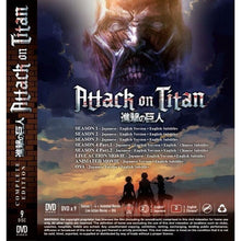 Load image into Gallery viewer, Attack On Titan Season 1-4 + Movies + Live Action Movies +Animated Movies + OVA Dual Audio DVD