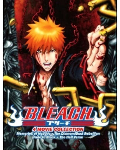 Bleach Complete 4 Movies Collection Dual Audio English Dubbed and Subbed DVD Anime Box Set
