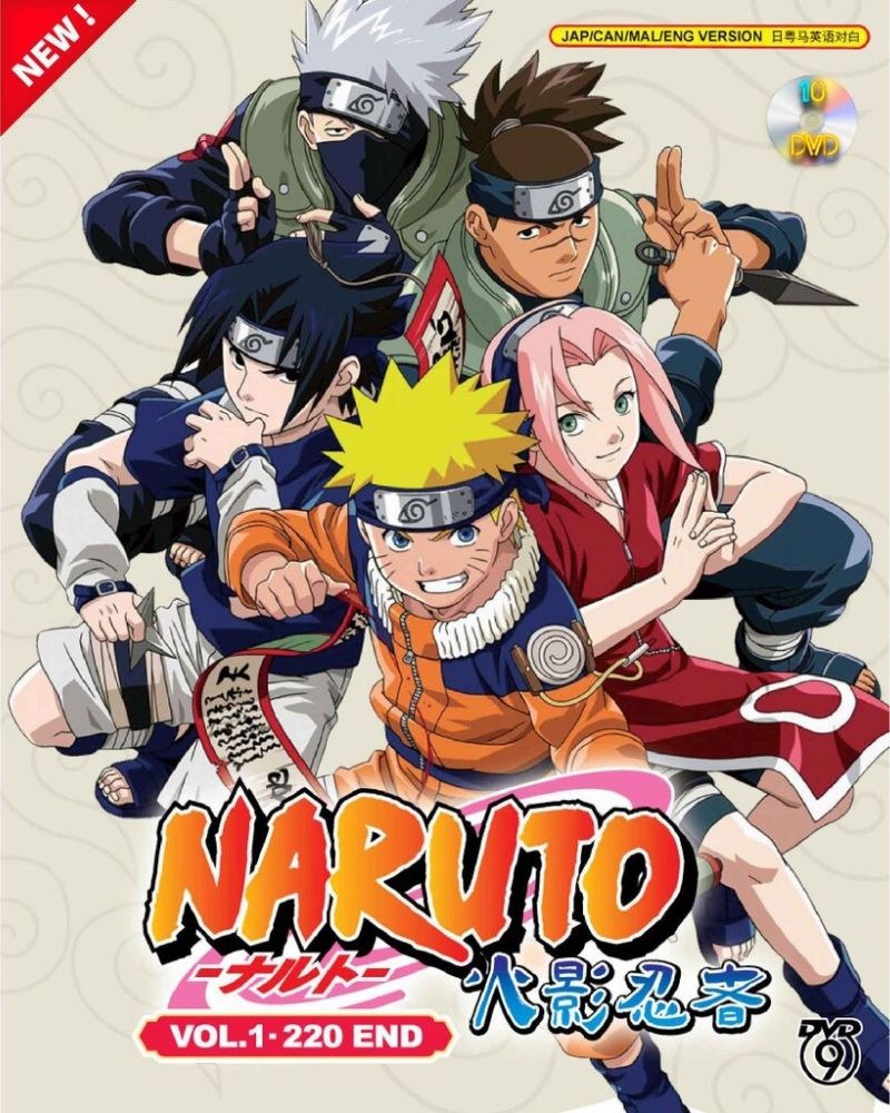 Naruto Series Collection Episode 1 220 Dual Audio DVD Anime Box Set The Animatics