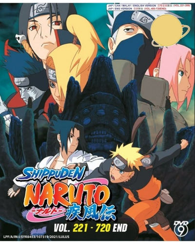 Naruto Shippuden Collection Episode 221-720 Dual Audio English Dubbed and Subbed DVD Anime Box Set