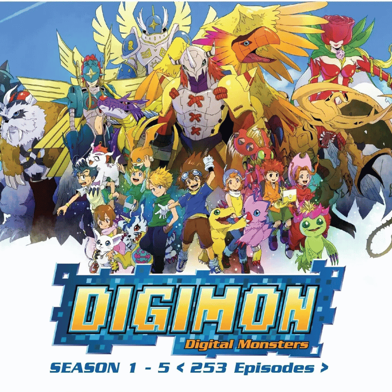 Digimon Digital Monsters Complete Boxset (Season 1-5) English Audio Dubbed