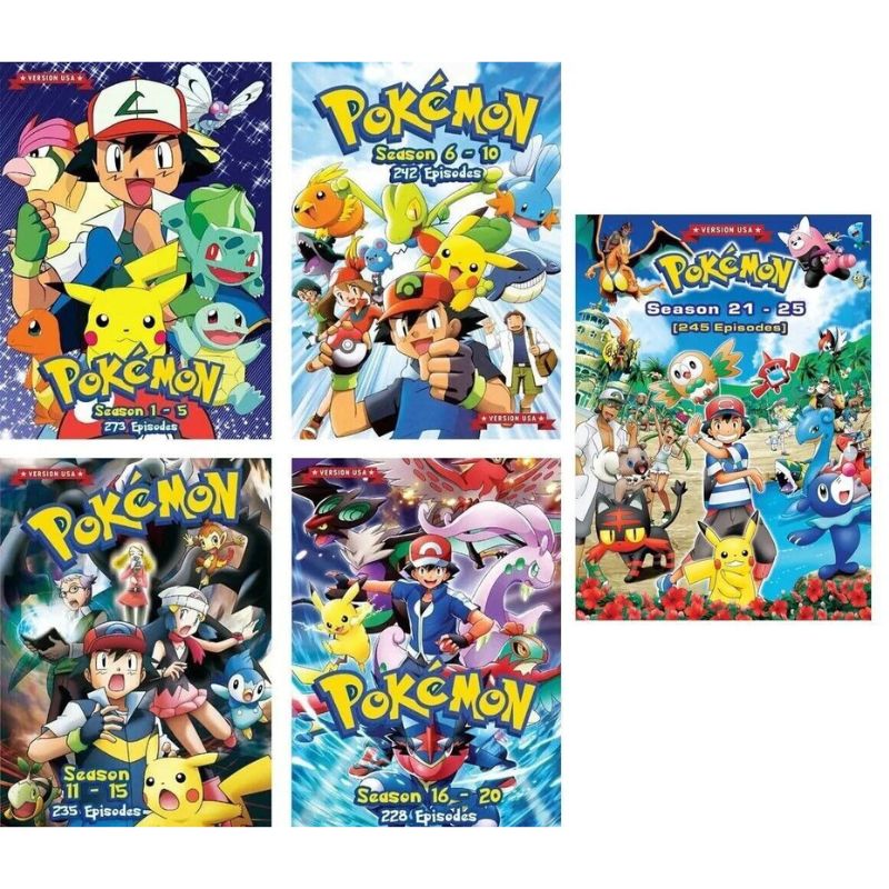Pokemon Series Season 1-25 Vol.1-978.End English Dubbed DVD