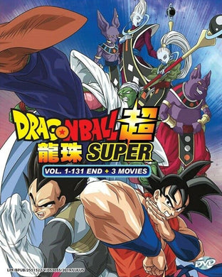 Dragon Ball Super Complete Collection Series Episode 1-131 + 3 Movies Dual Audio English Dubbed and Subbed DVD Anime Box Set