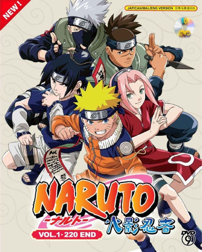 Naruto Series Collection Episode 1-220 Dual Audio English Dubbed and Subbed DVD Anime Box Set